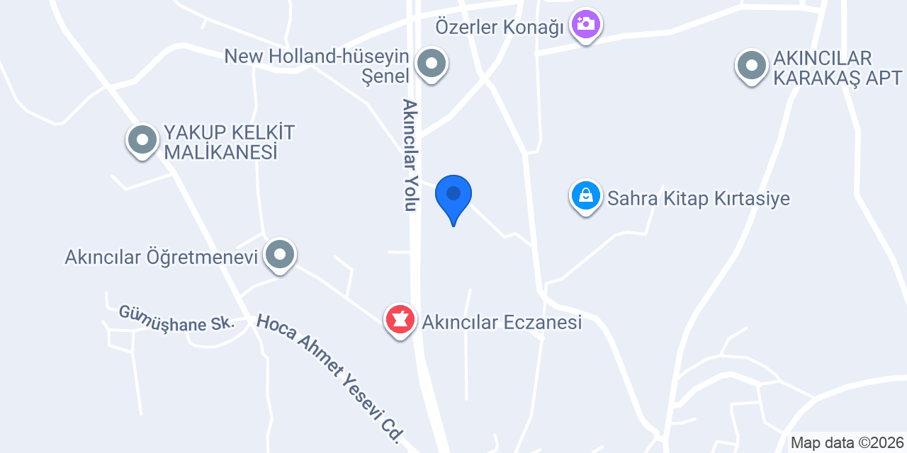Akıncılar İlkokulu konumu