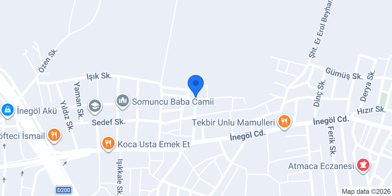 Gece lastikçisi.inegöl. konumu