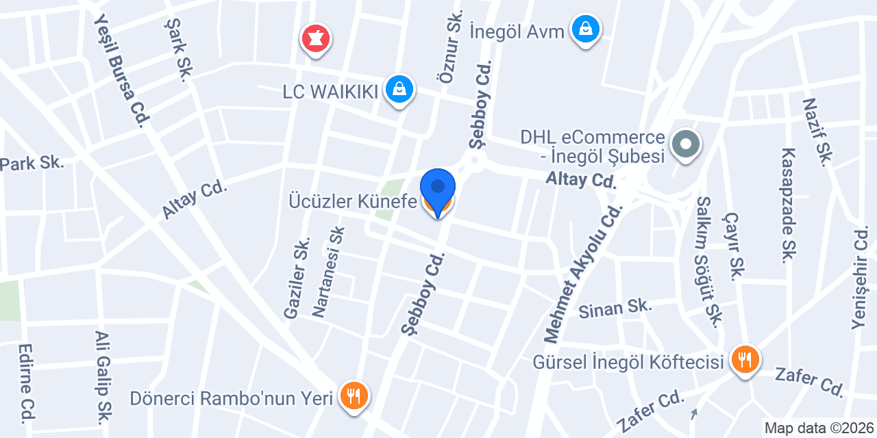 Ücüzler Künefe konumu
