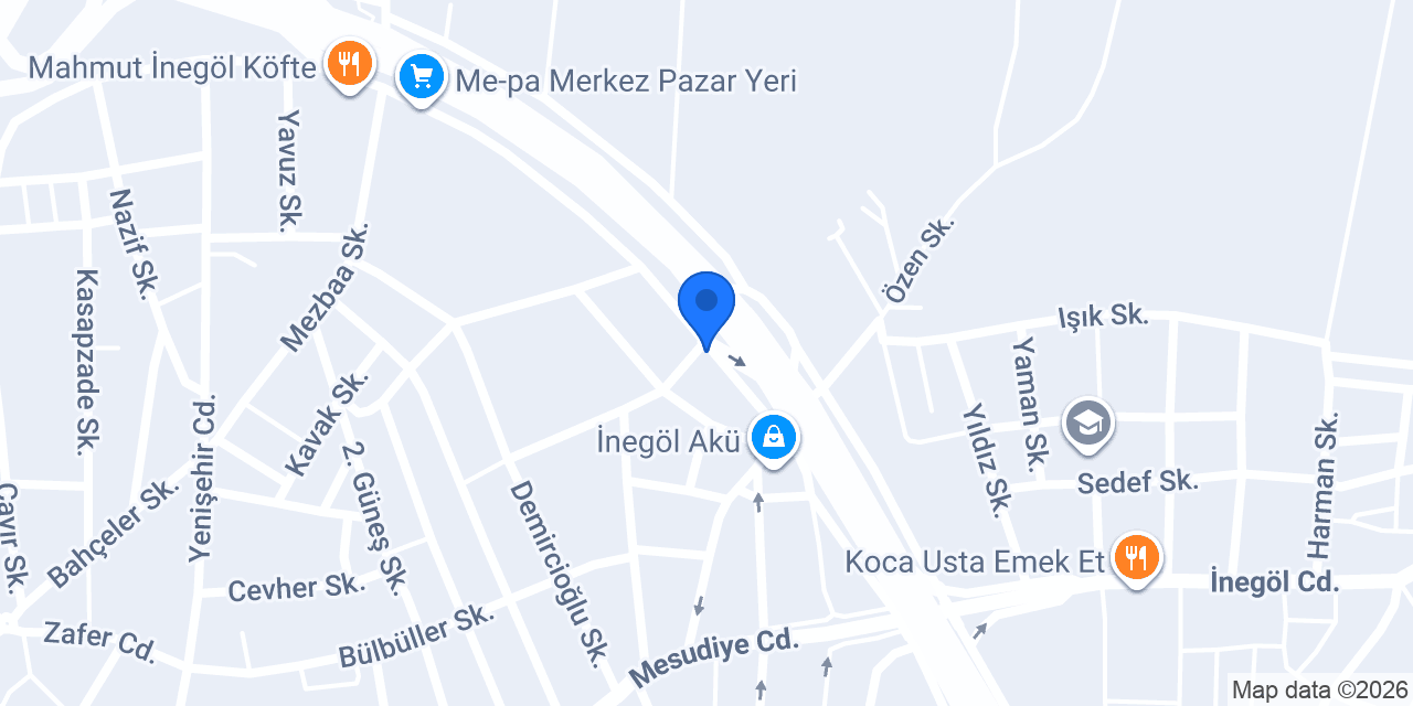 İNEGÖL ÖNEM GIDA SAN.VE TIC.LTD.ŞTİ konumu