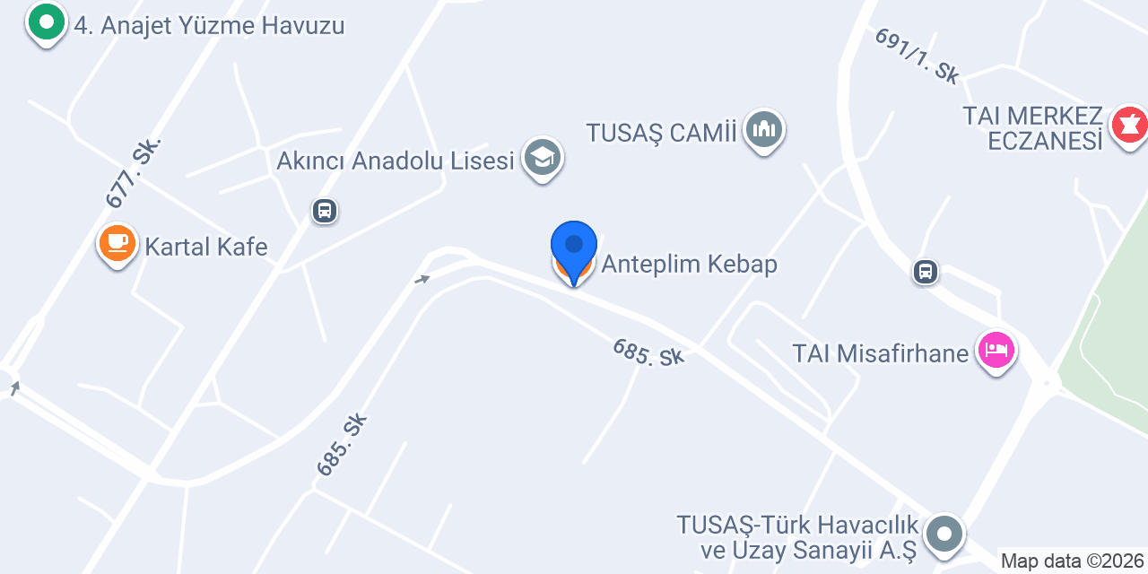 Anteplim Kebap konumu