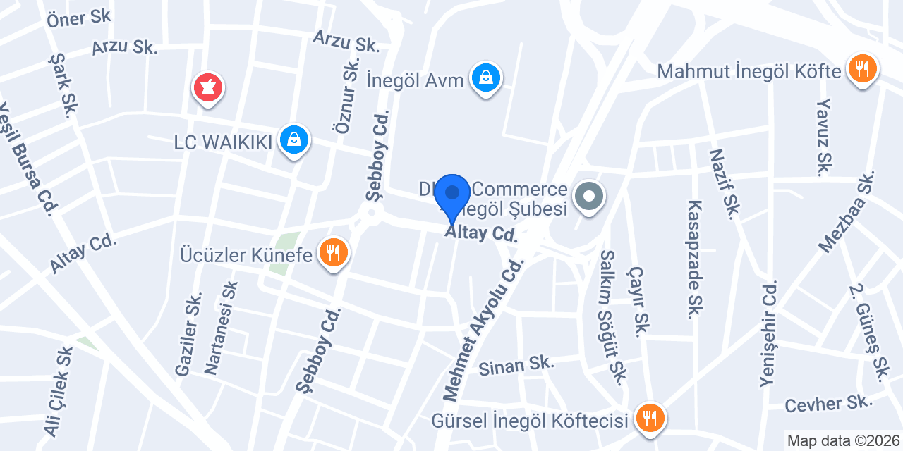 Özsüt İnegöl konumu
