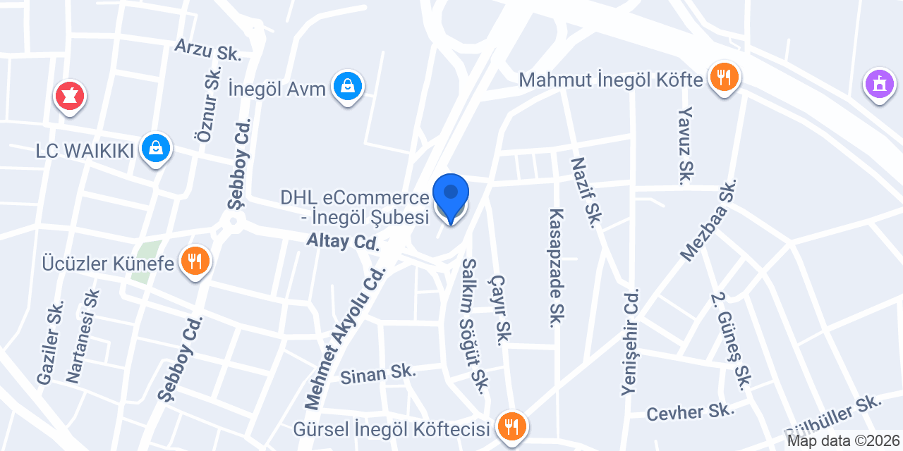 DHL eCommerce - İnegöl Şubesi konumu