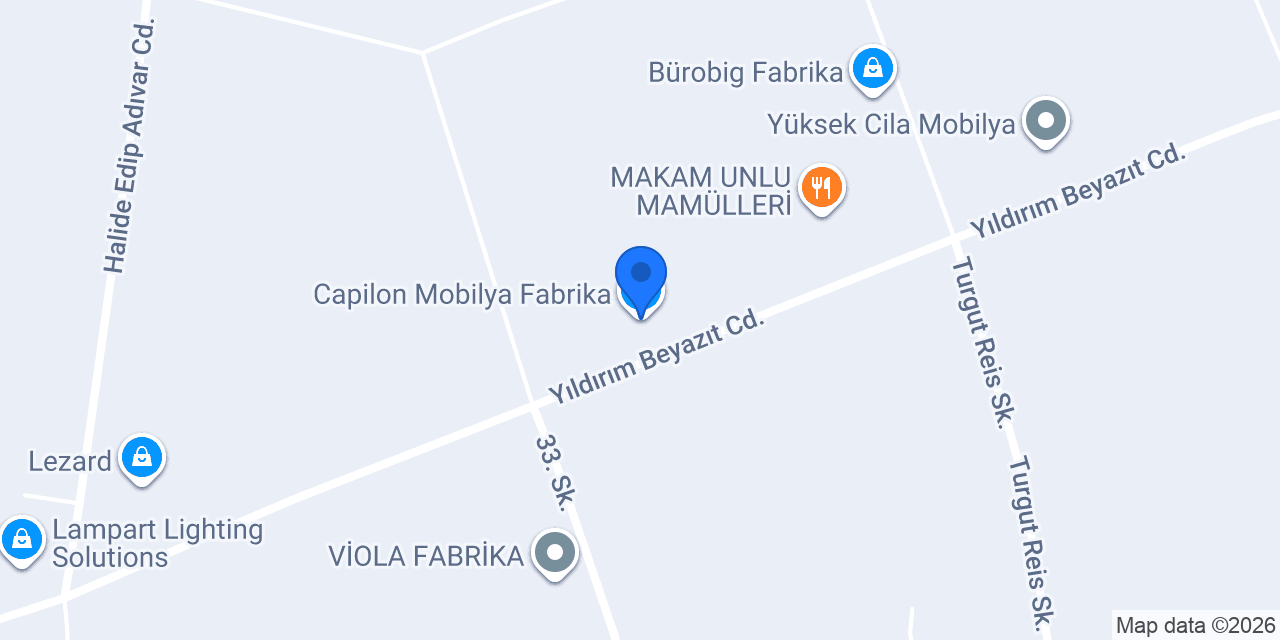 Capilon Mobilya Fabrika konumu