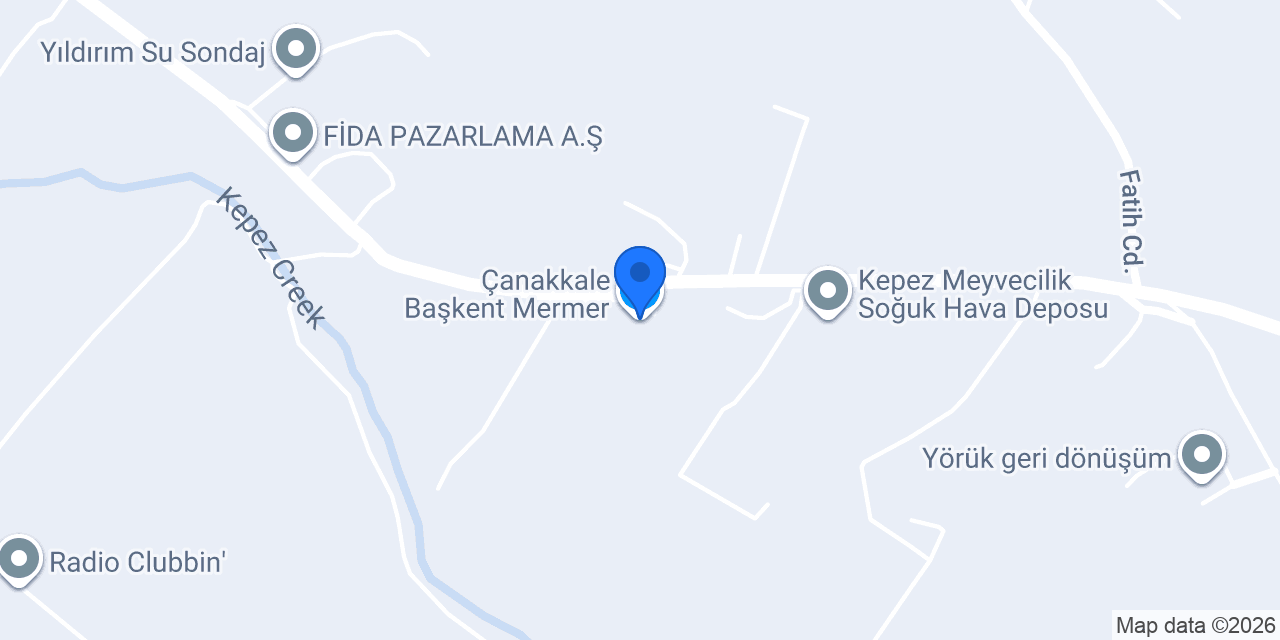 Çanakkale Başkent Mermer konumu