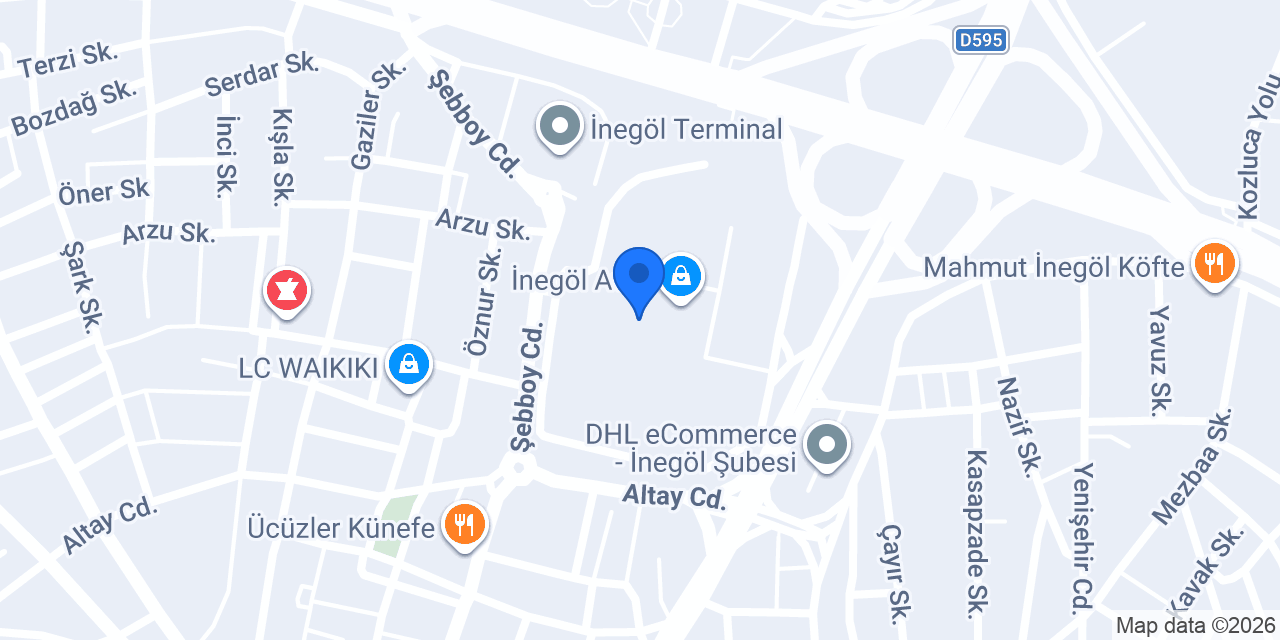 Yapı Kredi - İnegöl AVM konumu