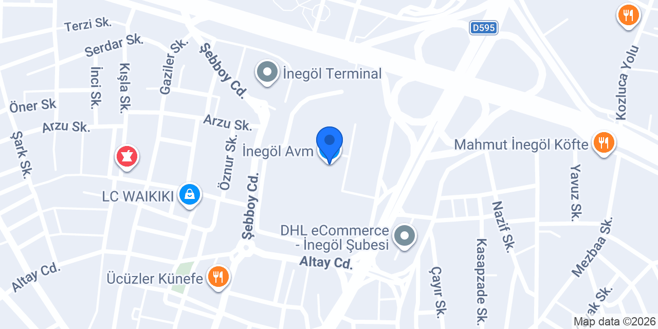 İnegöl Avm konumu
