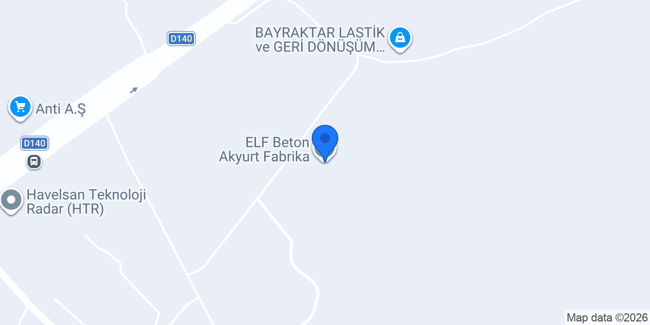 ELF Beton Akyurt Fabrika konumu