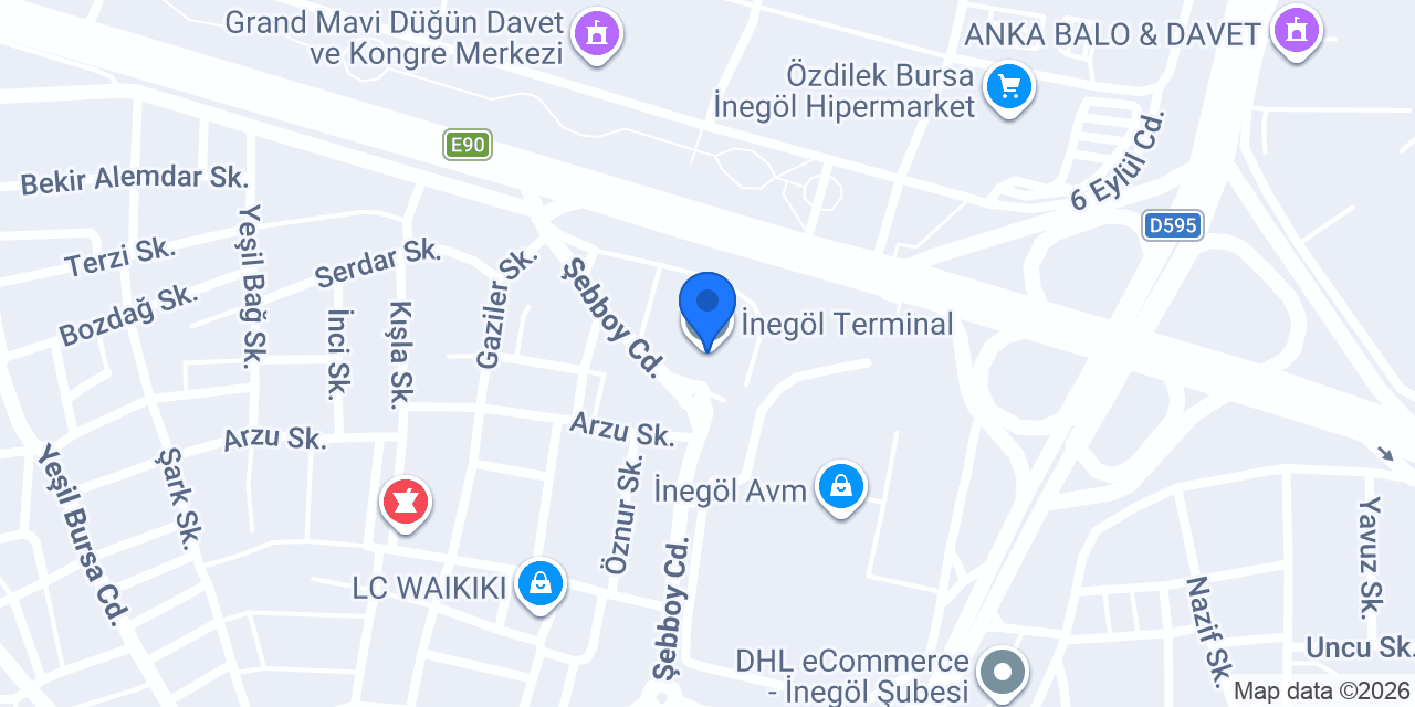 İnegöl Seyahat konumu