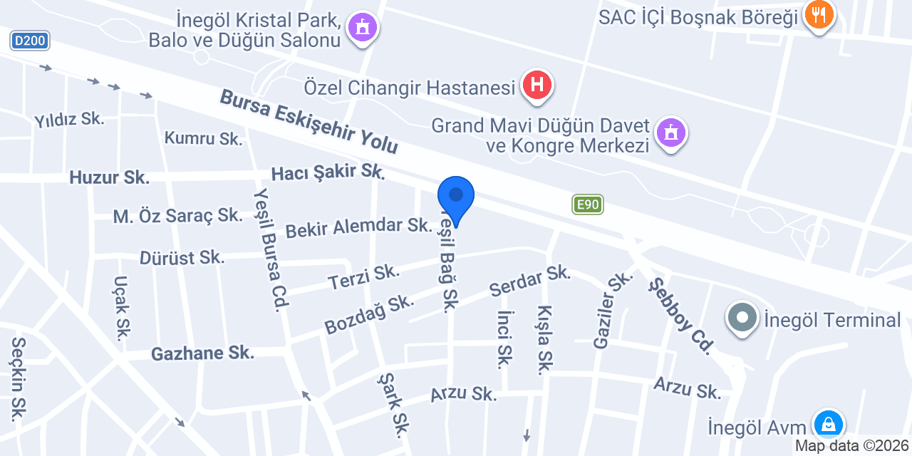 SRC - İnegöl Meskom Eğitim ve Danışmanlık Hizmetleri - SRC - ÜDY - ODY KURSLARI konumu
