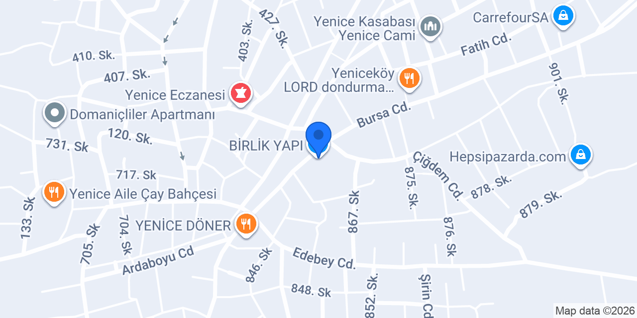 BİRLİK YAPI konumu