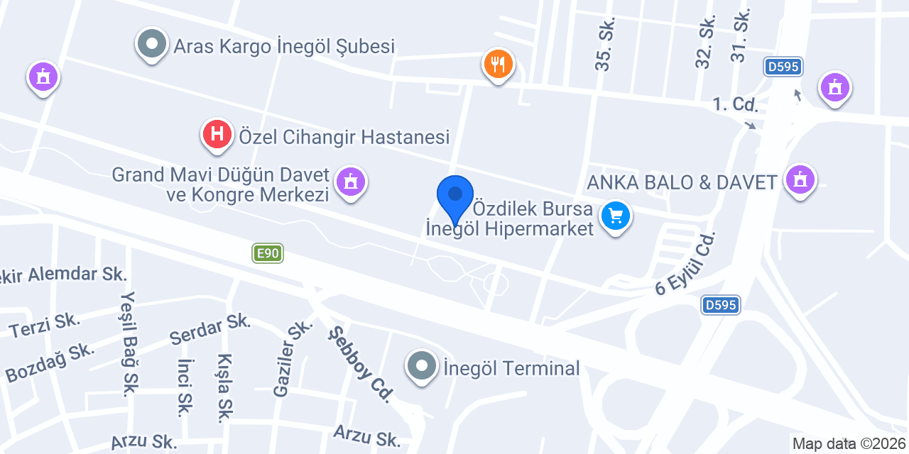 İNEGÖL DOĞA SANAT AKADEMİ konumu