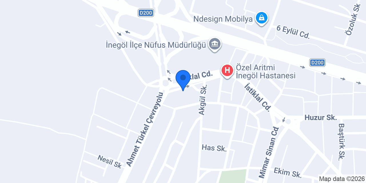 İNEGÖL BAYRAK TUR konumu