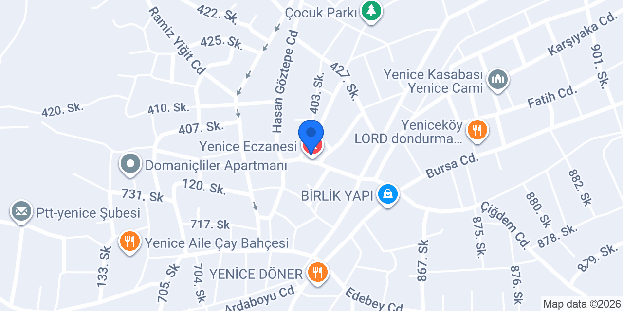 Çiftciler Eczanesi konumu