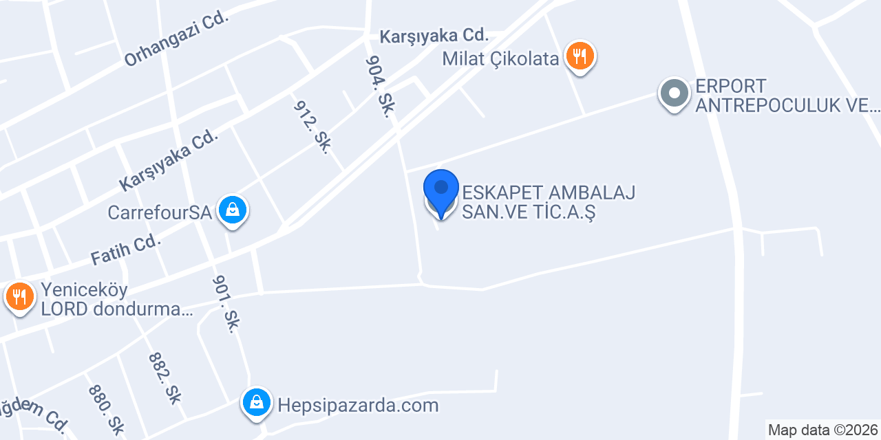 ESKAPET AMBALAJ SAN.VE TİC.A.Ş. konumu