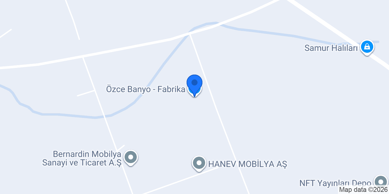 Özce Banyo - Fabrika konumu