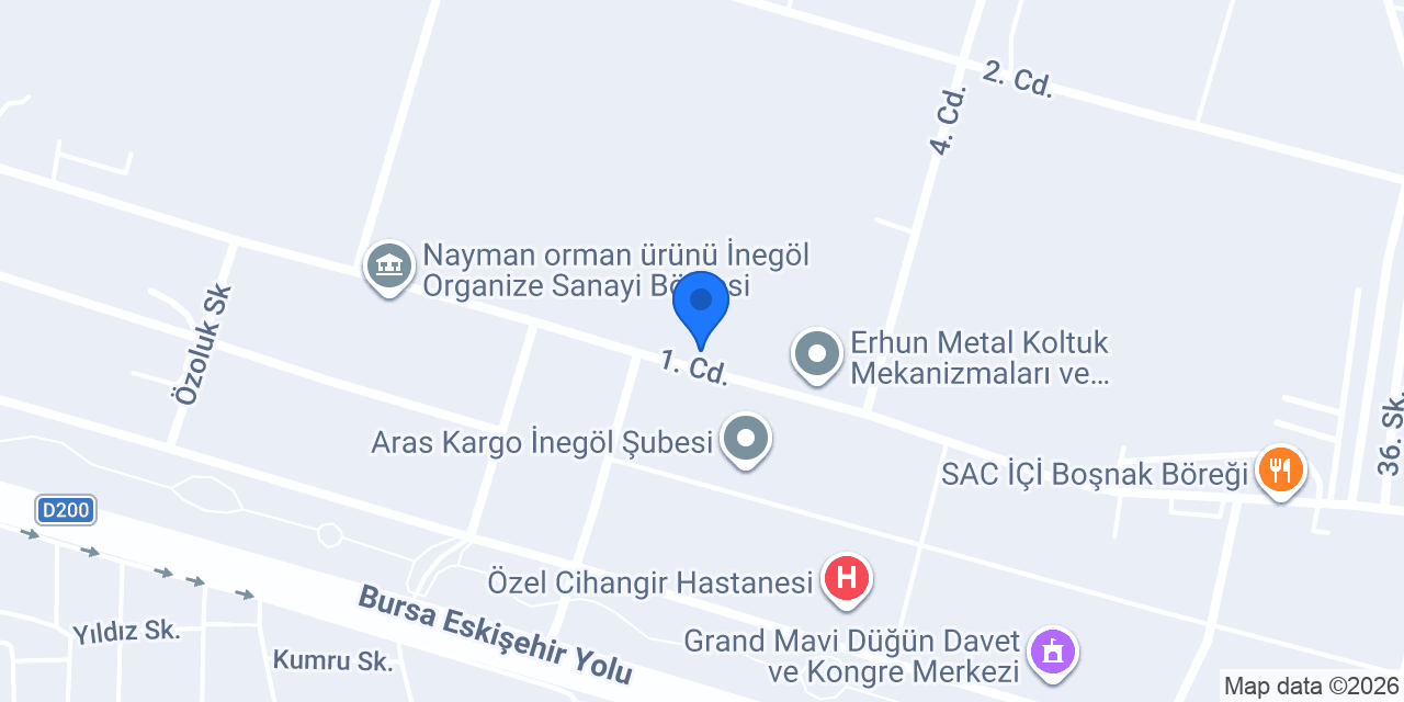 Ernamak Makine konumu