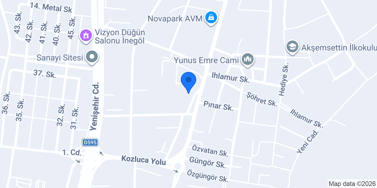 İnegöl Soner Çiçekçilik konumu