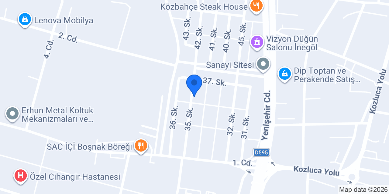 Yavuzoğlu Otomotiv konumu