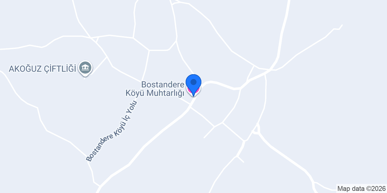 Bostandere Köyü Muhtarlığı konumu