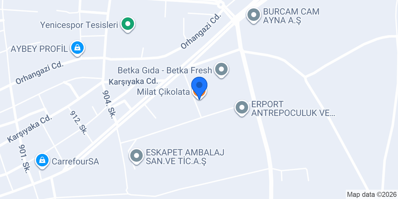 Milat Çikolata konumu