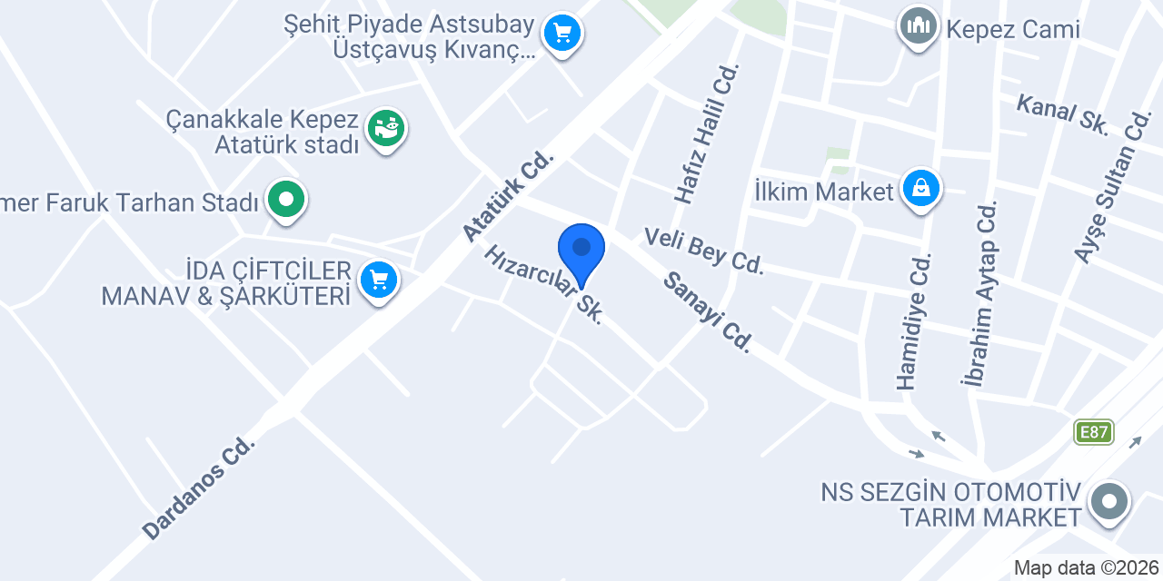 KEPEZ MERMER ÇANAKKALE konumu