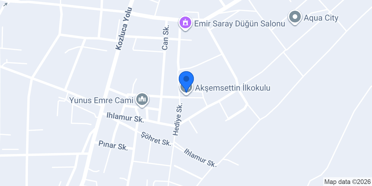 Akşemsettin İlkokulu konumu