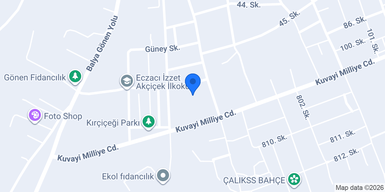Gönen Anadolu Lisesi konumu