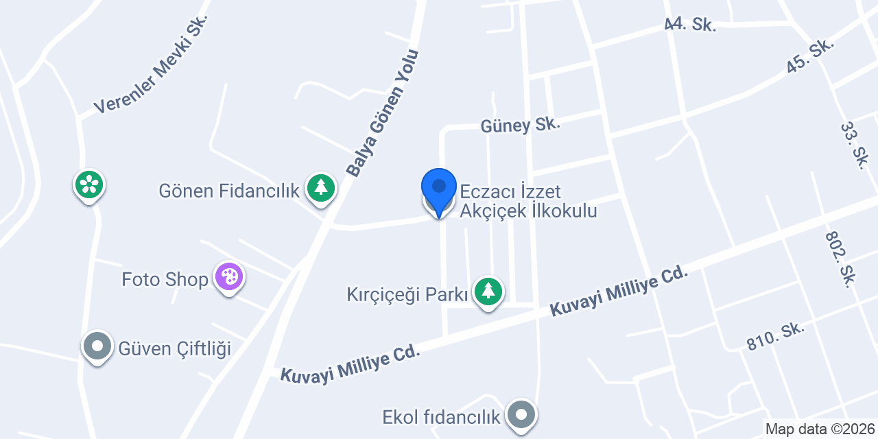 Eczacı İzzet Akçiçek İlkokulu konumu