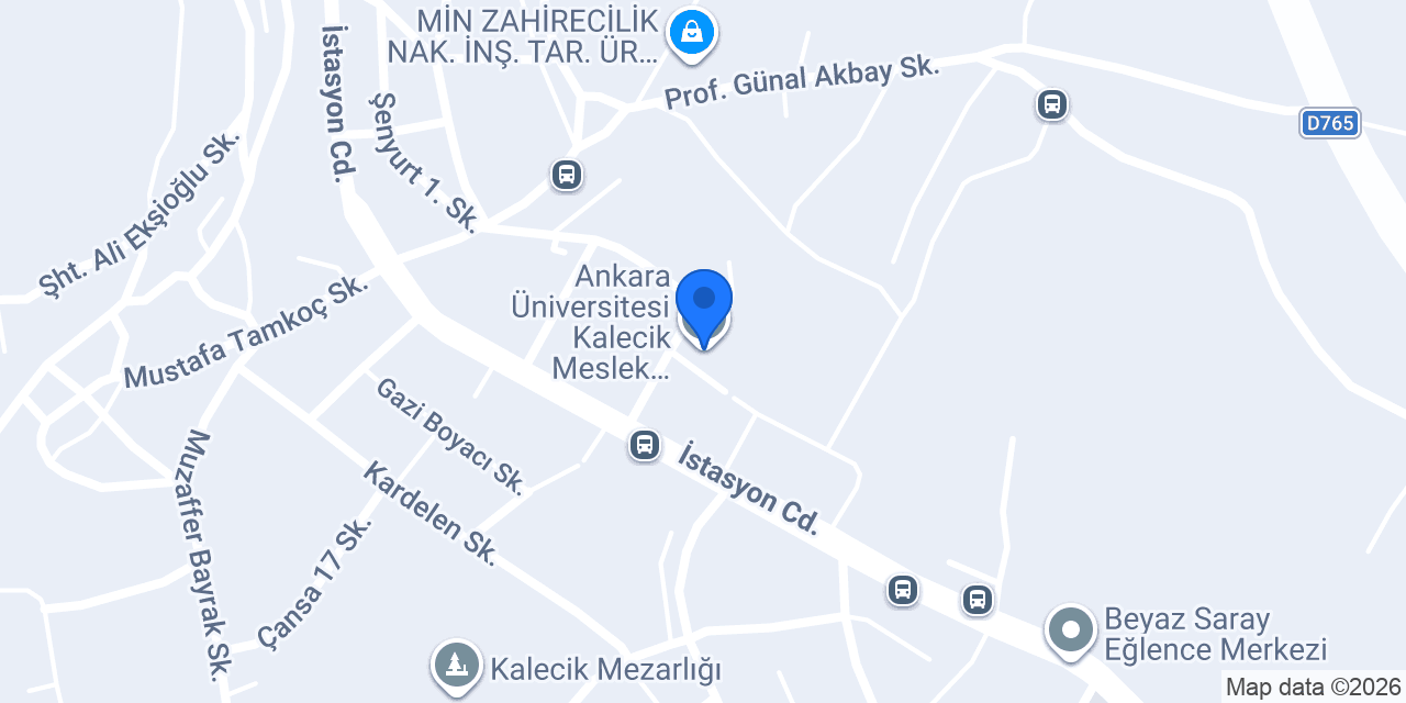 Ankara Üniversitesi Kalecik Meslek Yüksekokulu konumu