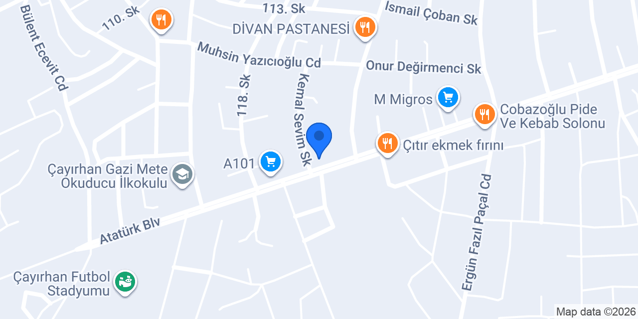Çayırhan Akgül Otel konumu
