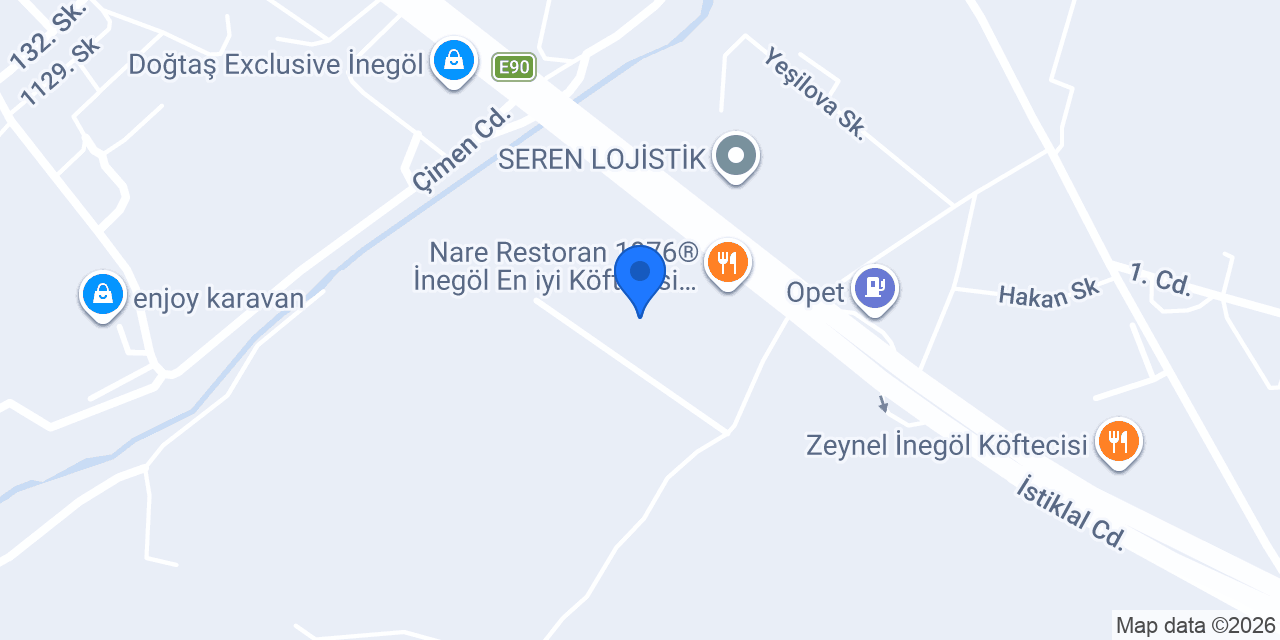 Kırcalı Mobilya Center konumu