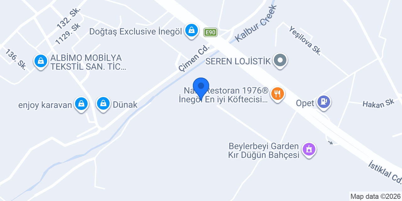 Kırcalı Yapı Malzemeleri San. ve Tic. A.Ş. konumu