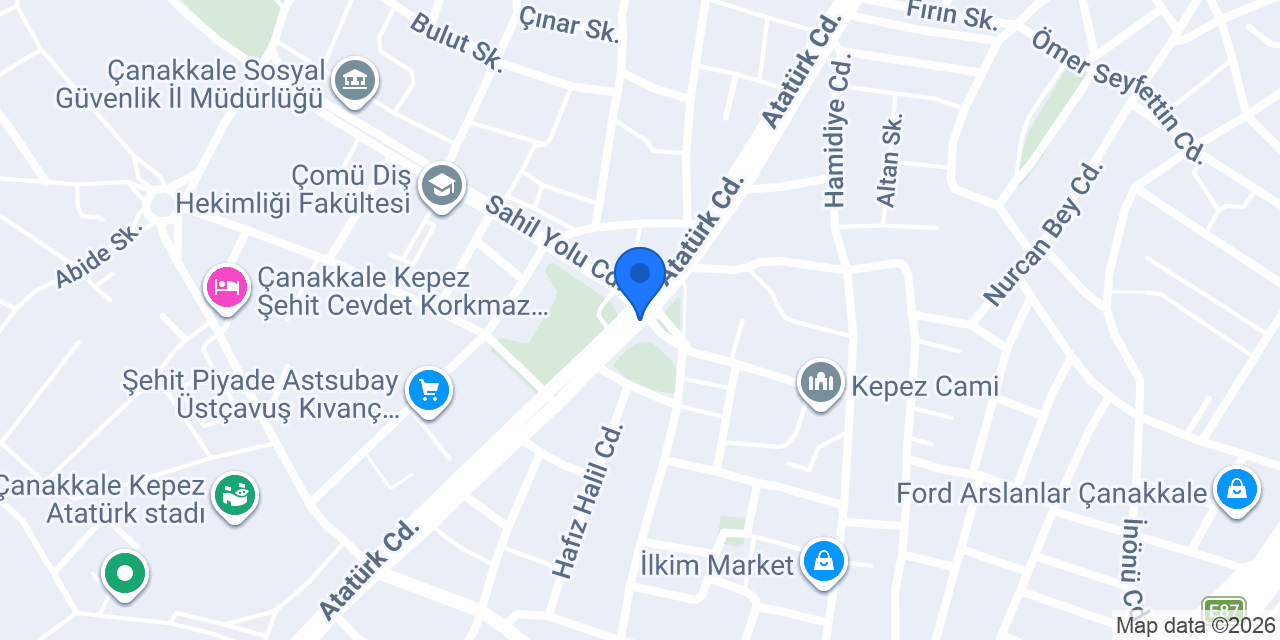 Lapseki Atatürk Lisesi konumu