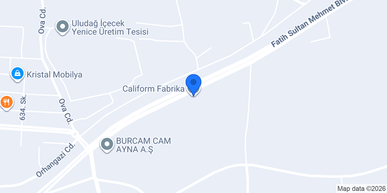 Caliform Fabrika konumu