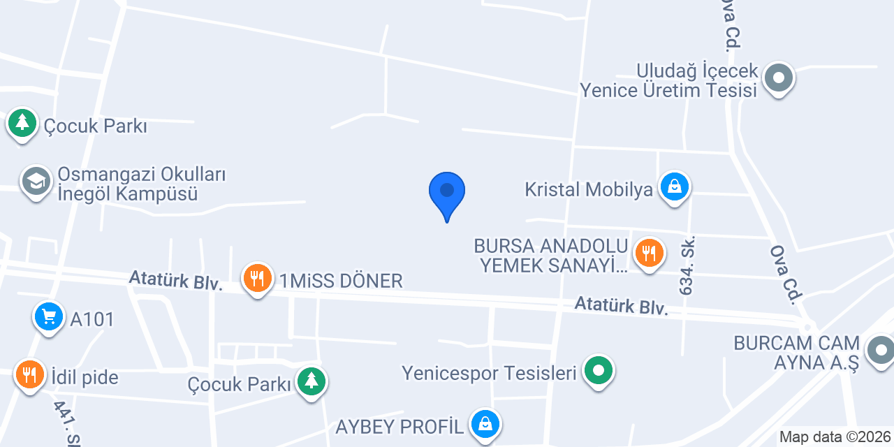 Çağlayan Mobilya - Fabrika konumu