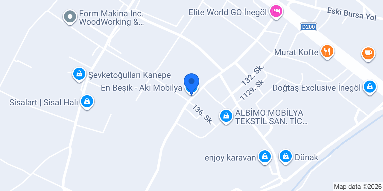 En Beşik - Aki Mobilya konumu