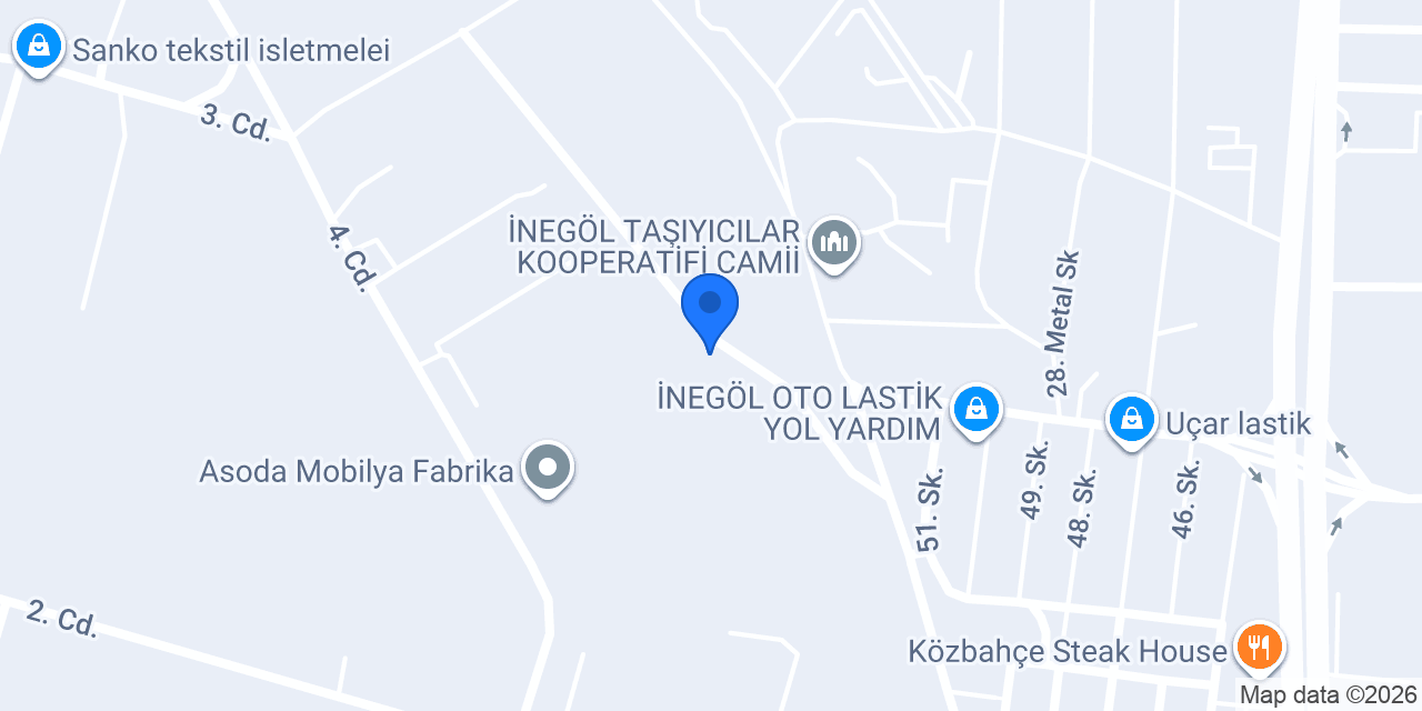 Mavi Çelik Mühendislik konumu