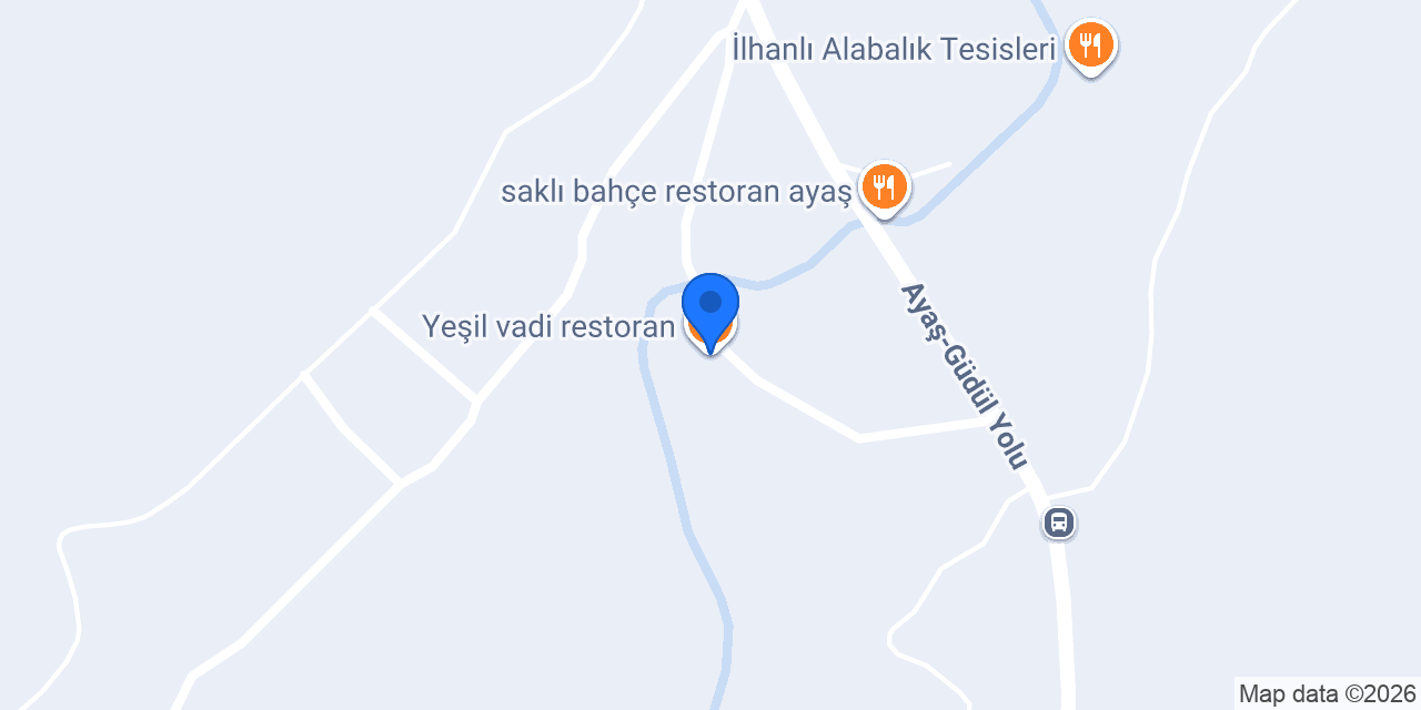 Yeşil vadi restoran konumu