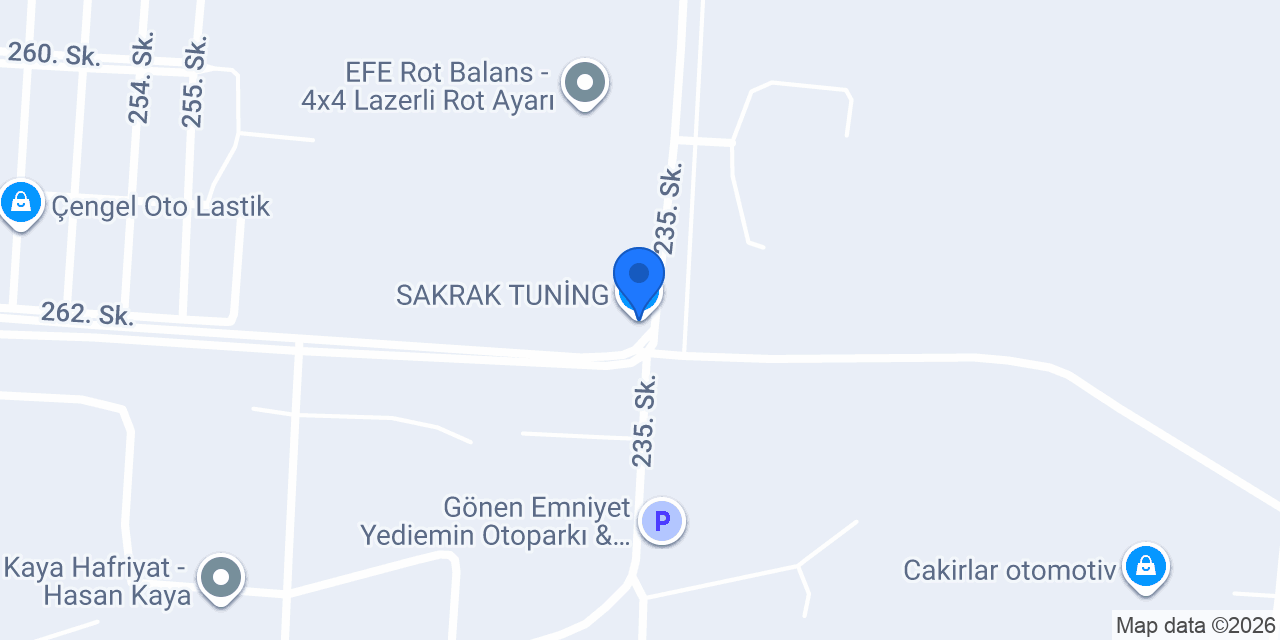 SAKRAK TUNİNG konumu