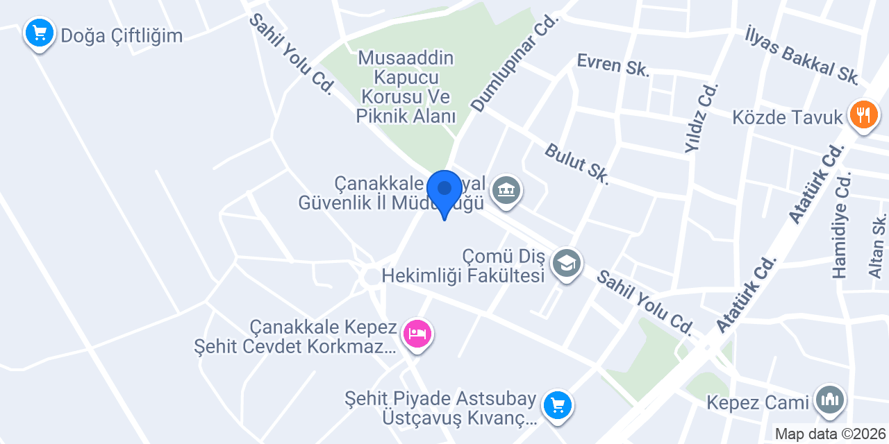 Çanakkale Davet Evi konumu