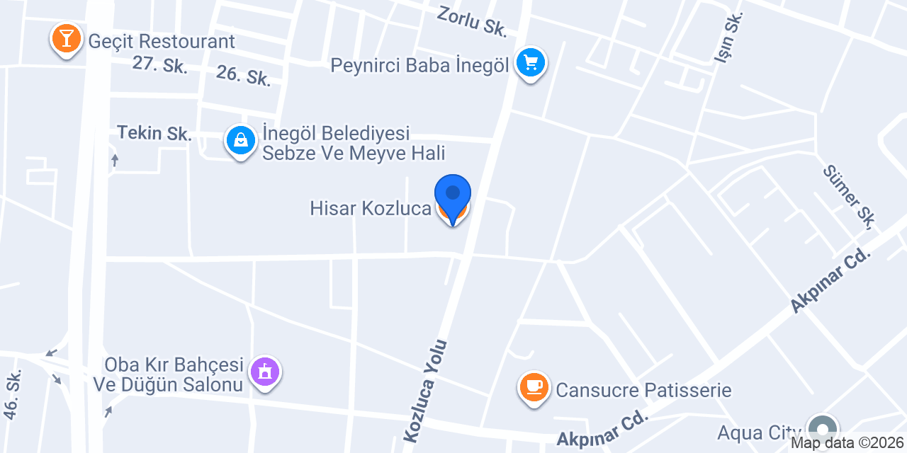 Hisar Kozluca konumu