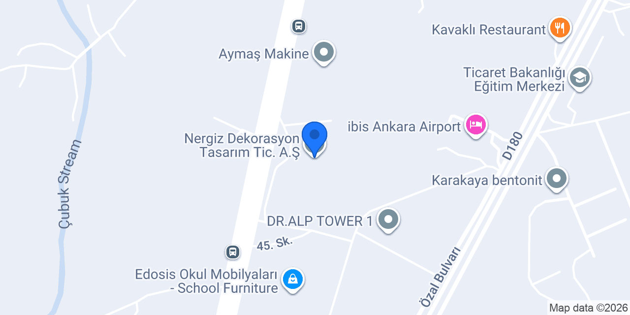 Nergiz Dekorasyon Tasarım Tic. A.Ş. konumu