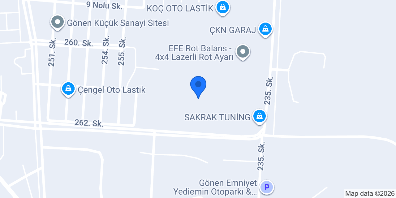 Naskar Özel Ford Servisi konumu