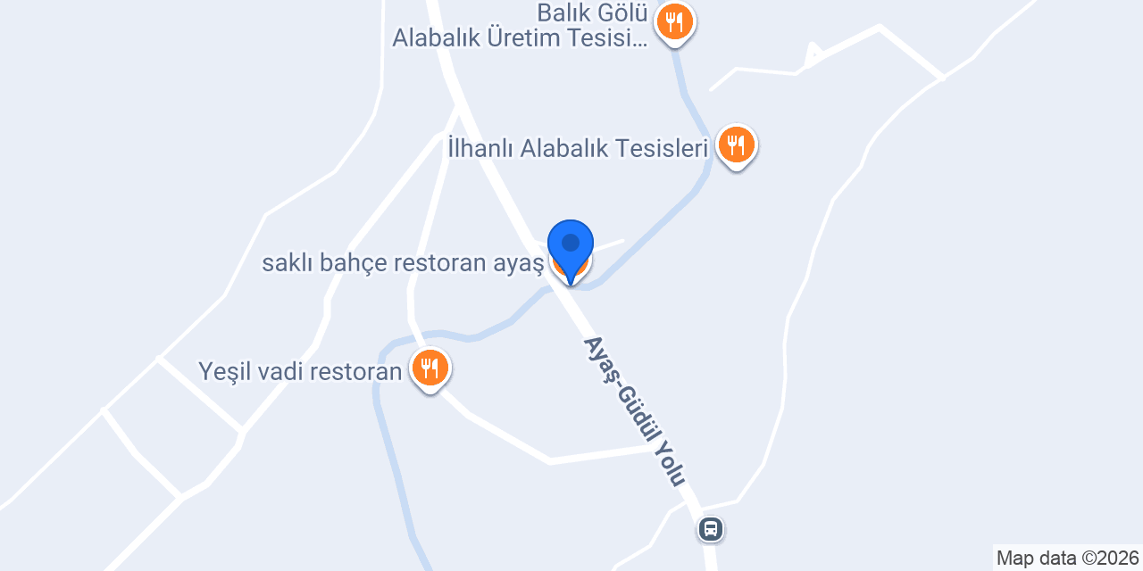 saklı bahçe restoran ayaş konumu