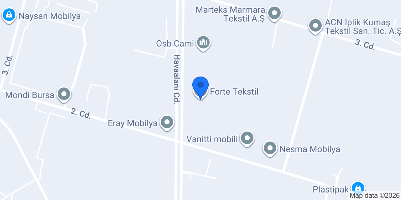 Forte Tekstil konumu
