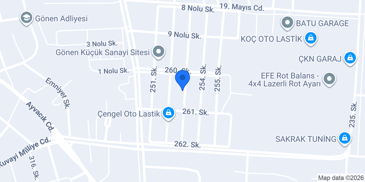 ILGAZLI Oto Elektrik konumu