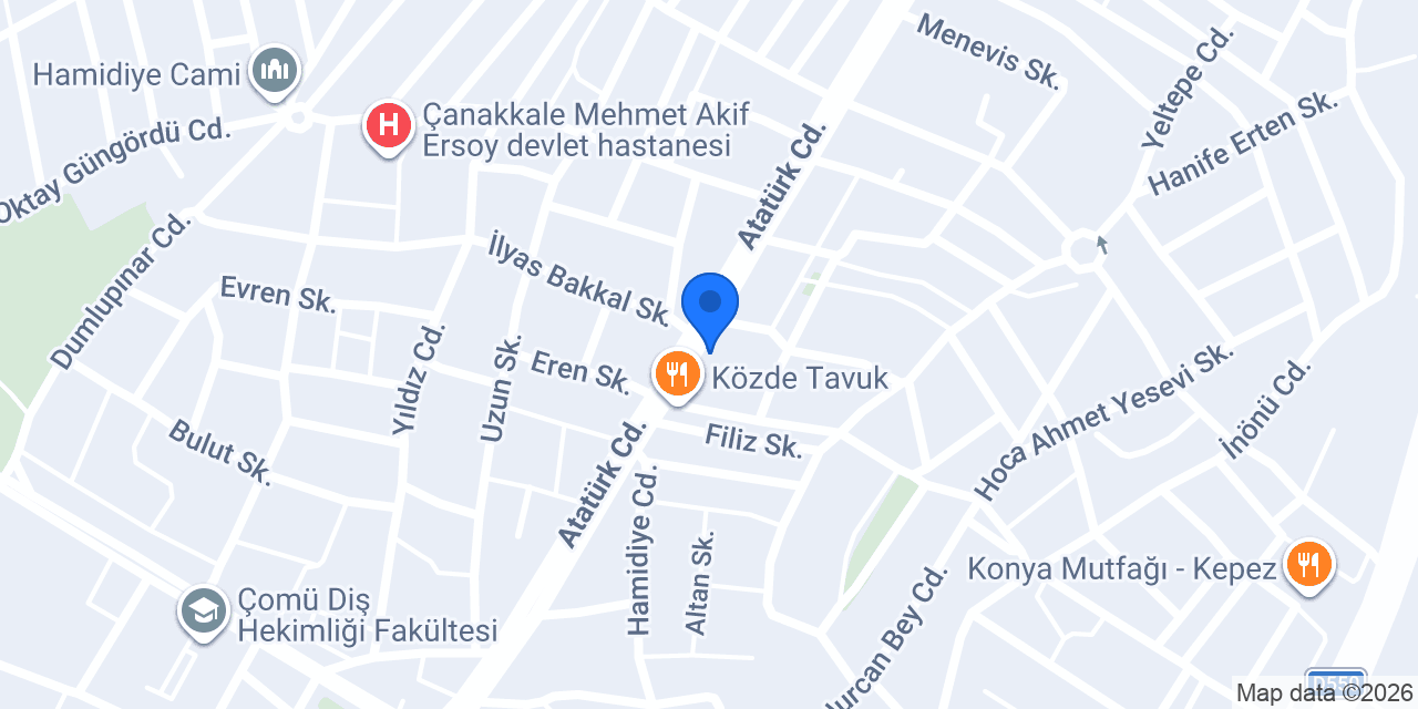 Nishplas Çanakkale (YADE Yapı&Dekorasyon) konumu