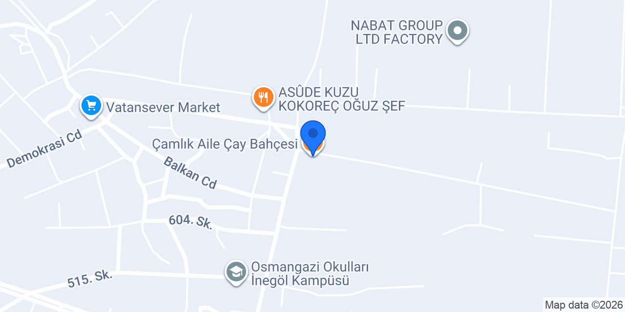 Çamlık Aile Çay Bahçesi konumu