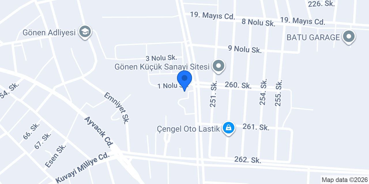 Karataş Tarımcılık Gönen Şube konumu